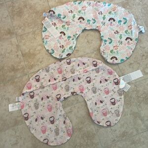 2-Piece Boppy Covers — Sweet Owl Design and Mermaids & Seahorses Design!
